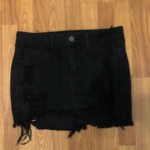 Black Jean Skirt